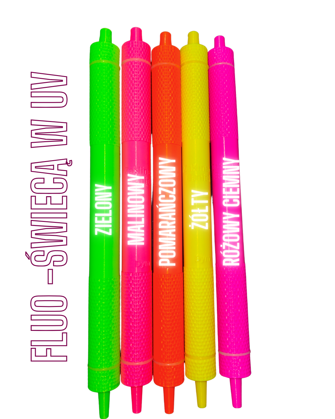 Rurki świecące w świetle UV